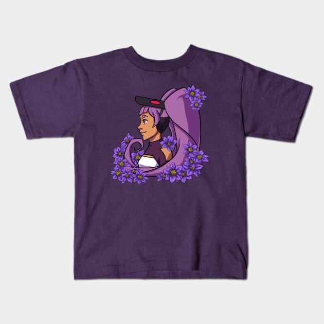 Clematis Entrapta Kids T-Shirt by NightGlimmer